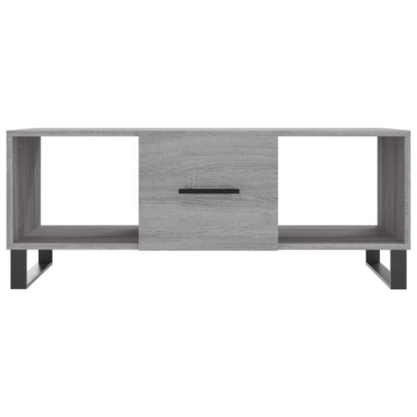 The Living Store sofabord 102x50x40 cm konstrueret træ grå sonoma-eg - Sofaborde