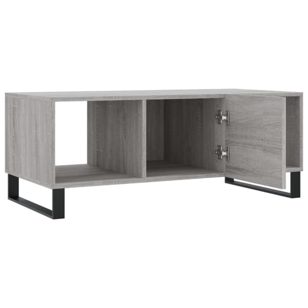 The Living Store sofabord 102x50x40 cm konstrueret træ grå sonoma-eg - Sofaborde