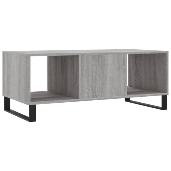 The Living Store sofabord 102x50x40 cm konstrueret træ grå sonoma-eg - Sofaborde