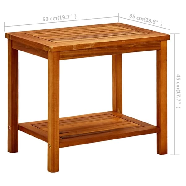 The Living Store sofabord 50x35x45 cm massivt akacietræ - Sofaborde