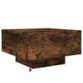 Miniatyrbillede 10 af 11: The Living Store sofabord med LED-lys 55x55x31 cm røget egetræsfarve -  Sofaborde
