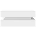 Miniatyrbillede 8 af 11: The Living Store sofabord med LED-lys 90x50x40 cm hvid -  Sofaborde