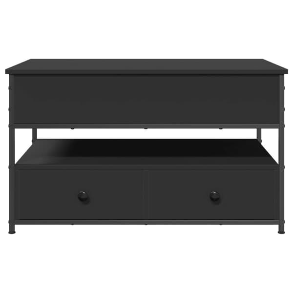 The Living Store Soffbord svart 85x50x50 cm konstruerat trä och metall -  Soffbord