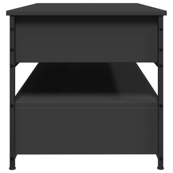 The Living Store Soffbord svart 85x50x50 cm konstruerat trä och metall - Soffbord