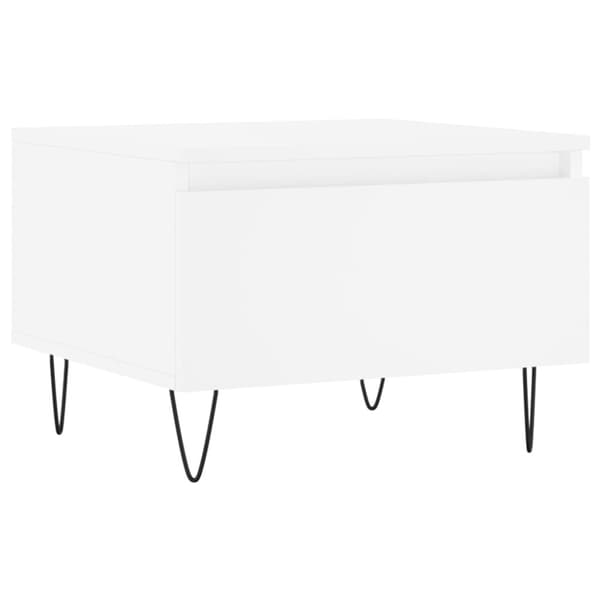 The Living Store Soffbord vit 50x46x35 cm konstruerat trä - Soffbord