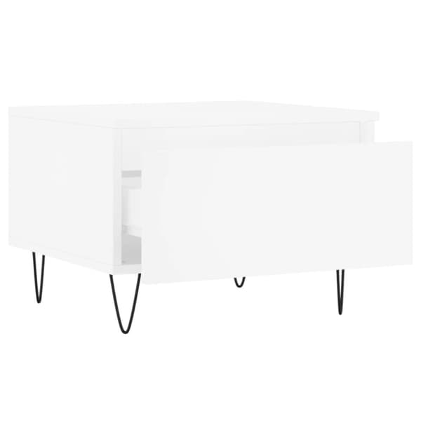 The Living Store Soffbord vit 50x46x35 cm konstruerat trä - Soffbord
