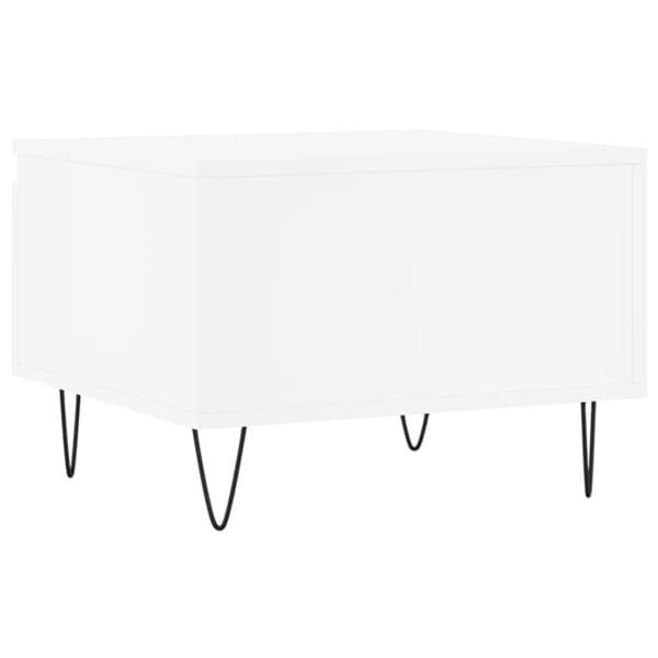 The Living Store Soffbord vit 50x46x35 cm konstruerat trä - Soffbord