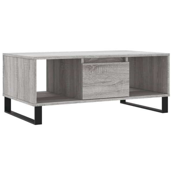 The Living Store sofabord 90x50x36,5 cm konstrueret træ grå sonoma-eg - Sofaborde
