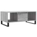 Miniatyrbillede 3 af 11: The Living Store sofabord 90x50x36,5 cm konstrueret træ grå sonoma-eg -  Sofaborde