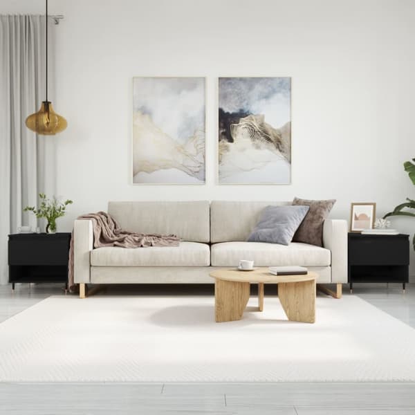 The Living Store Sohvapöydät 2 kpl musta 50x46x50 cm tekninen puu - Kahvipöydät