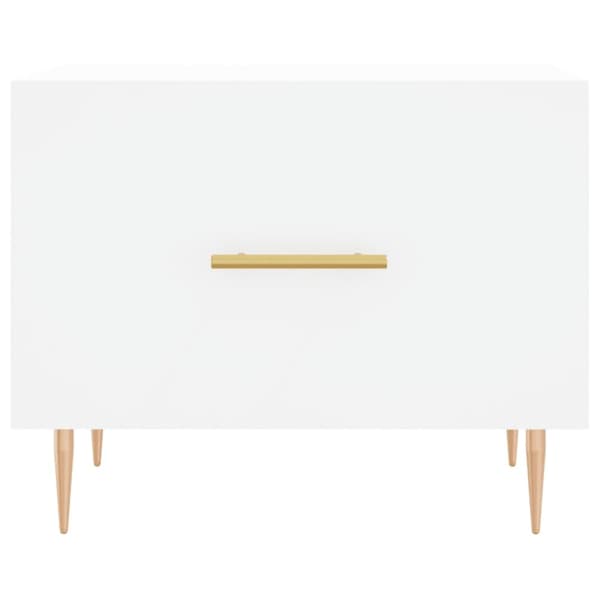 The Living Store sofaborde 2 stk. 50x50x40 cm konstrueret træ hvid - Sofaborde