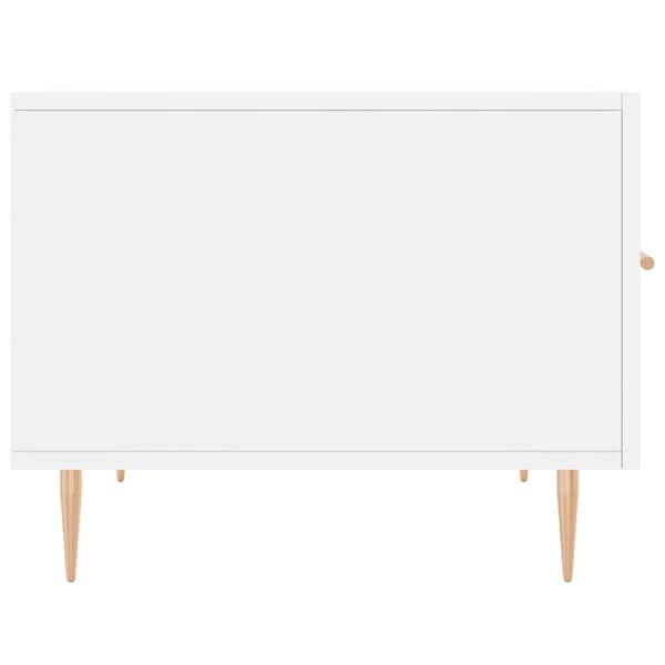 The Living Store sofaborde 2 stk. 50x50x40 cm konstrueret træ hvid - Sofaborde