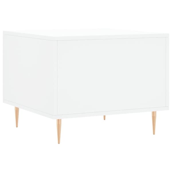The Living Store sofaborde 2 stk. 50x50x40 cm konstrueret træ hvid - Sofaborde