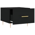 Miniatyrbillede 8 af 11: The Living Store sofaborde 2 stk. 50x50x40 cm konstrueret træ sort -  Sofaborde