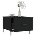 Miniatyrbillede 5 af 11: The Living Store sofaborde 2 stk. 50x50x40 cm konstrueret træ sort -  Sofaborde