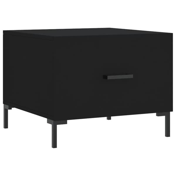 The Living Store sofaborde 2 stk. 50x50x40 cm konstrueret træ sort -  Sofaborde