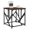 Miniatyrbillede 4 af 10: The Living Store sofabord 45x45x47,5 cm konstrueret træ røget egetræsfarve -  Sofaborde