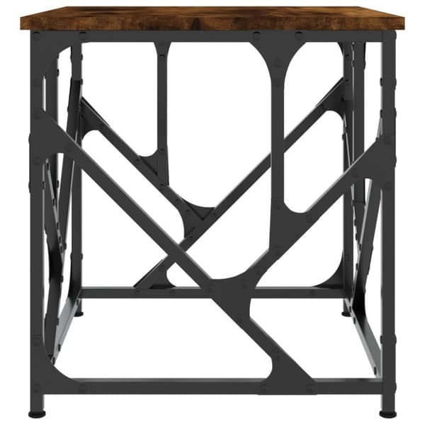 The Living Store sofabord 45x45x47,5 cm konstrueret træ røget egetræsfarve -  Sofaborde