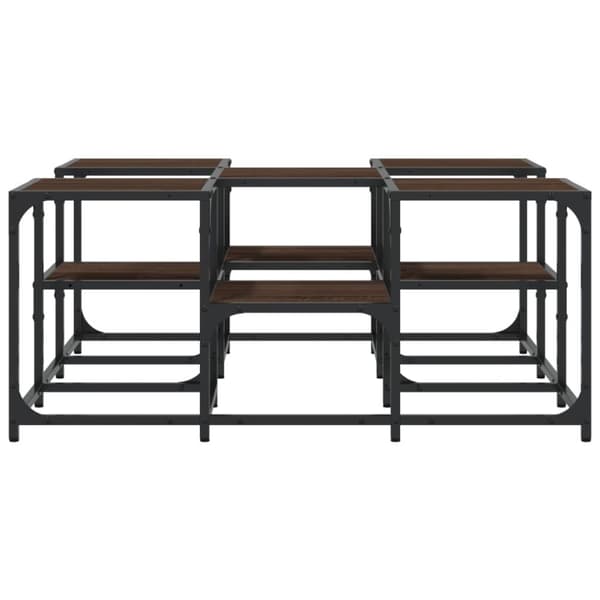 The Living Store Soffbord brun ek 91x91x40 cm konstruerat trä -  Soffbord