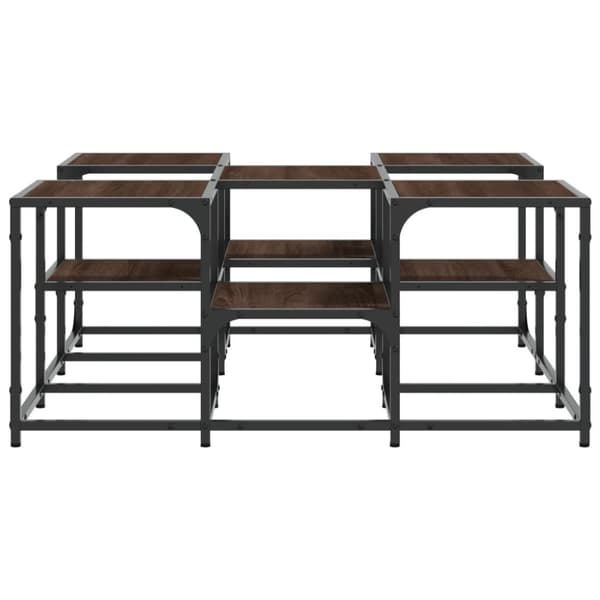The Living Store Soffbord brun ek 91x91x40 cm konstruerat trä -  Soffbord