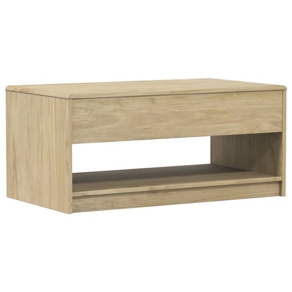 The Living Store Soffbord SAUDA ek 99x55x45 cm massiv furu -  Soffbord