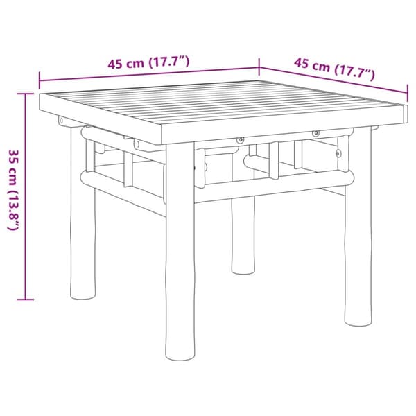 The Living Store sofabord 45x45x35 cm bambus - Sofaborde