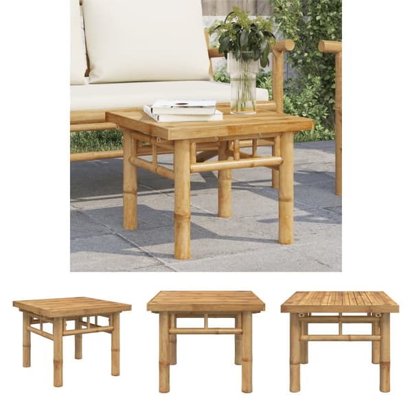 The Living Store sofabord 45x45x35 cm bambus - Sofaborde