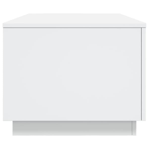 The Living Store sofabord med LED-lys 90x50x40 cm hvid - Sofaborde