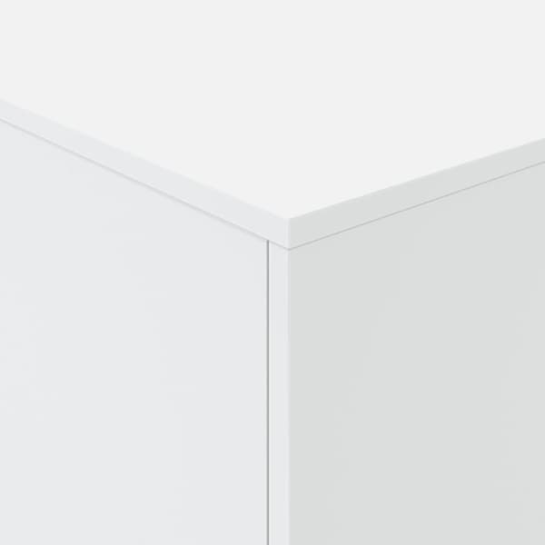 The Living Store sofabord med LED-lys 90x50x40 cm hvid - Sofaborde