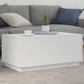 Miniatyrbillede 2 af 11: The Living Store sofabord med LED-lys 90x50x40 cm hvid -  Sofaborde
