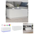 Miniatyrbillede 1 af 11: The Living Store sofabord med LED-lys 90x50x40 cm hvid -  Sofaborde