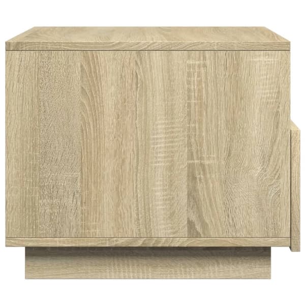 The Living Store Sohvapöytä LED-valoilla Sonoma-tammi 50x49x40 cm - Kahvipöydät