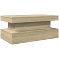 Miniatyrbillede 4 af 11: The Living Store sofabord med LED-lys 90x50x40 cm sonoma-eg -  Sofaborde