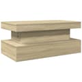Miniatyrbillede 10 af 11: The Living Store sofabord med LED-lys 90x50x40 cm sonoma-eg -  Sofaborde