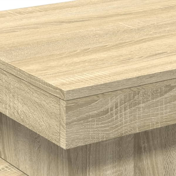 The Living Store Soffbord med LED sonoma-ek 50x50x40 cm -  Soffbord