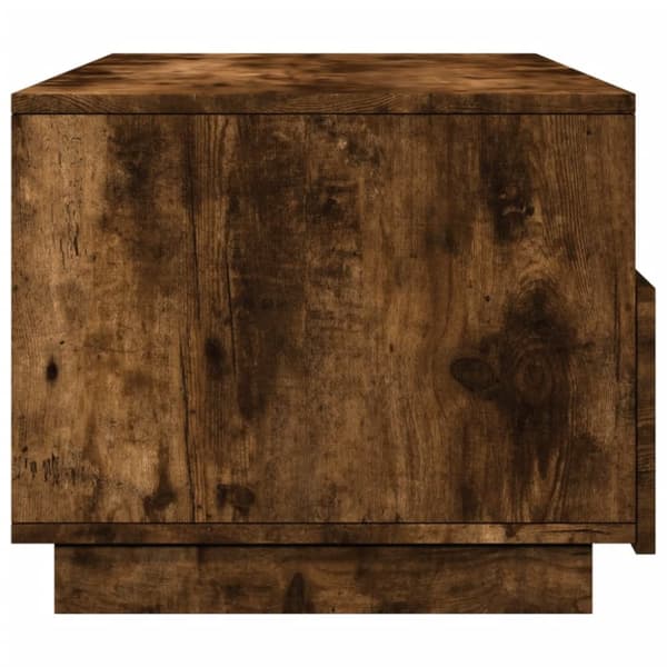 The Living Store sofabord med LED-lys 90x49x40 cm røget egetræsfarve -  Sofaborde