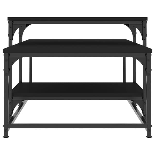 The Living Store sofabord 102x60x45 cm konstrueret træ sort -  Sofaborde