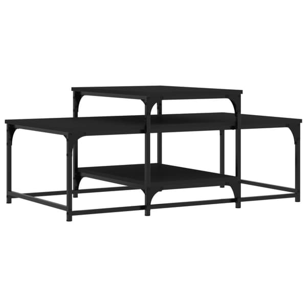 The Living Store sofabord 102x60x45 cm konstrueret træ sort -  Sofaborde