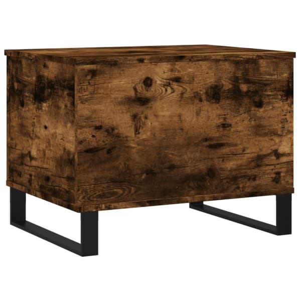 The Living Store Soffbord rökfärgad ek 60x44,5x45 cm konstruerat trä -  Soffbord