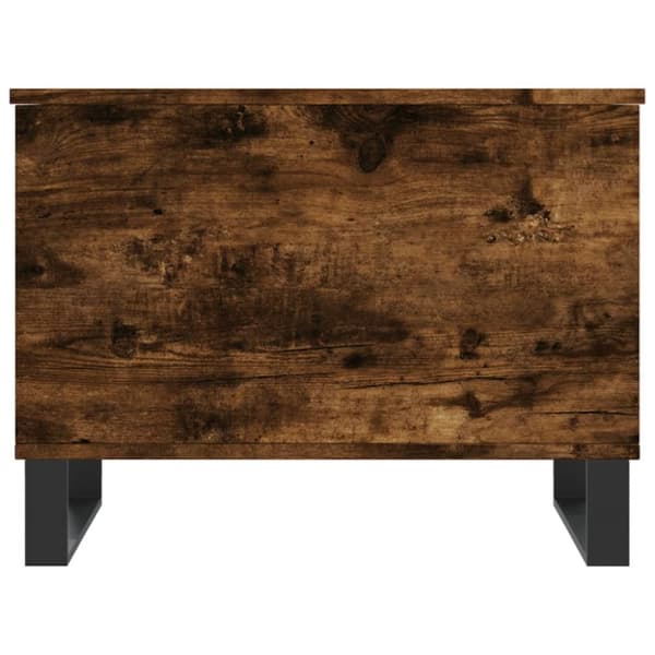 The Living Store Soffbord rökfärgad ek 60x44,5x45 cm konstruerat trä -  Soffbord
