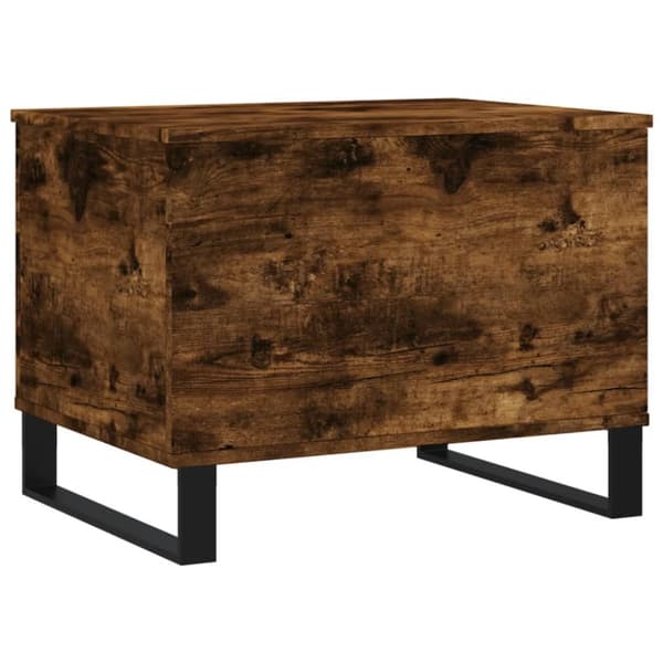The Living Store Soffbord rökfärgad ek 60x44,5x45 cm konstruerat trä -  Soffbord