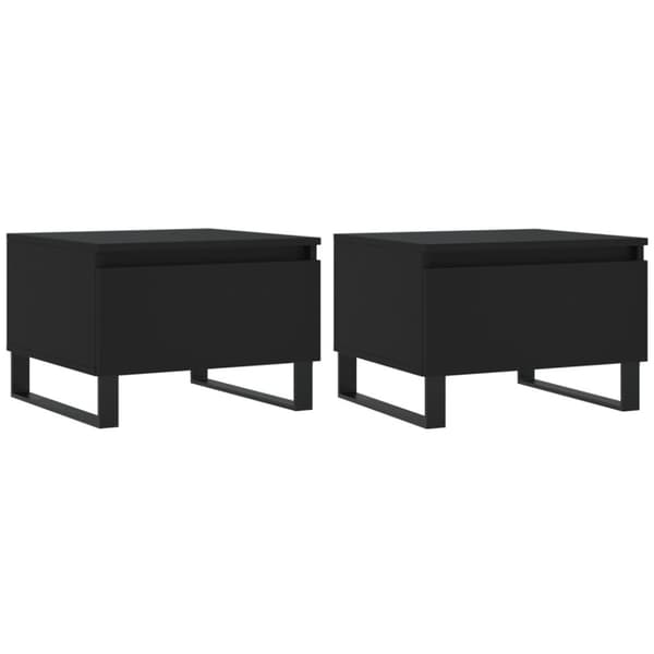 The Living Store Soffbord 2 st svart 50x46x35 cm konstruerat trä -  Soffbord