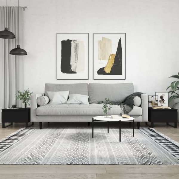 The Living Store Soffbord 2 st svart 50x46x35 cm konstruerat trä -  Soffbord