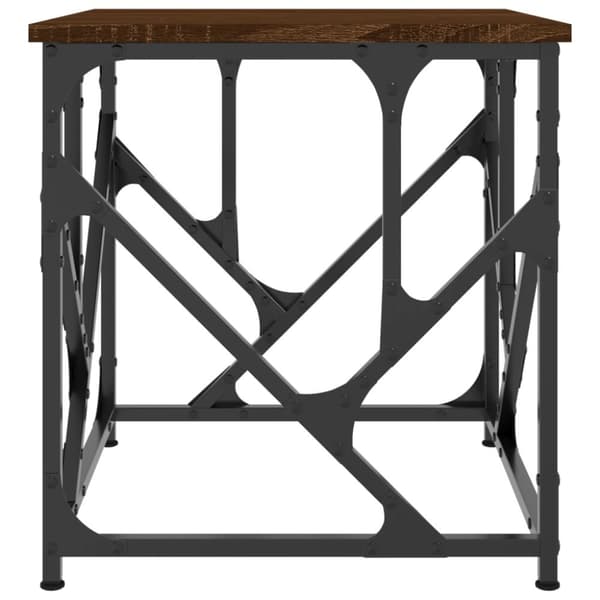 The Living Store Soffbord brun ek 45x45x47,5 cm konstruerat trä -  Soffbord