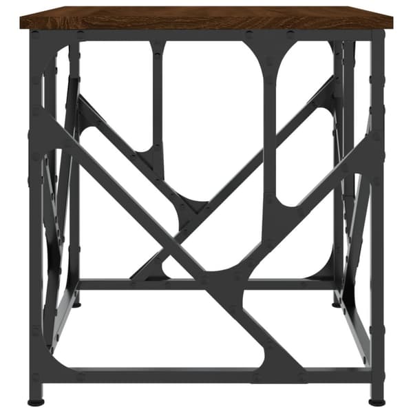 The Living Store Soffbord brun ek 45x45x47,5 cm konstruerat trä -  Soffbord