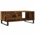 Miniatyrbillede 3 af 11: The Living Store sofabord 90x50x36,5 cm konstrueret træ røget egetræsfarve -  Sofaborde