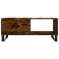 Miniatyrbillede 6 af 11: The Living Store sofabord 90x50x36,5 cm konstrueret træ røget egetræsfarve -  Sofaborde