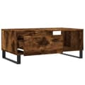 Miniatyrbillede 7 af 11: The Living Store sofabord 90x50x36,5 cm konstrueret træ røget egetræsfarve -  Sofaborde