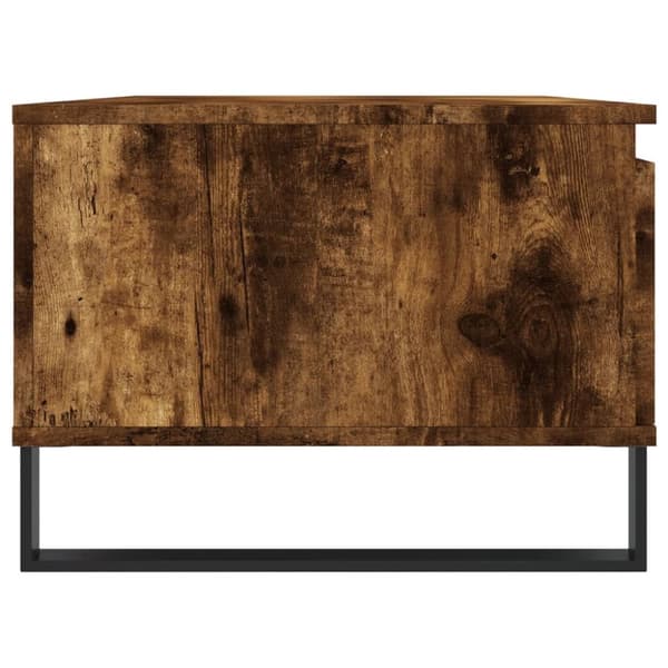 The Living Store sofabord 90x50x36,5 cm konstrueret træ røget egetræsfarve - Sofaborde