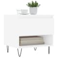 Miniatyrbillede 4 af 11: The Living Store sofaborde 2 stk. 50x46x50 cm konstrueret træ hvid -  Sofaborde